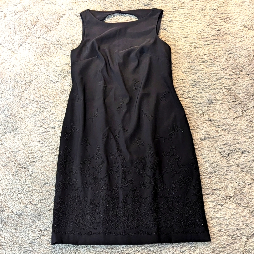 Y2K beaded little black dress